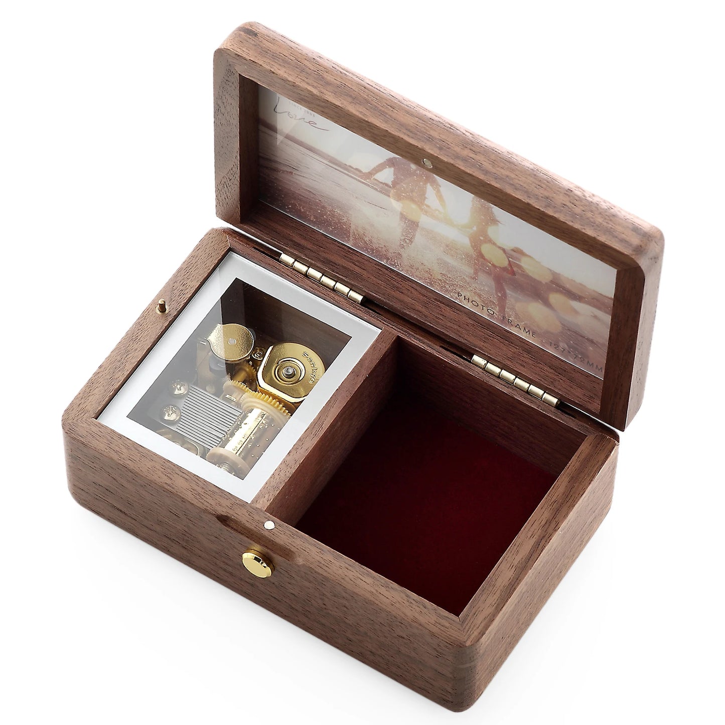 Wood Music Box,Jewelry Box,Photo Customize Gift,Music Box Castle in the Sky Mechanism Birthday Valentine'S Day Christmas Gift