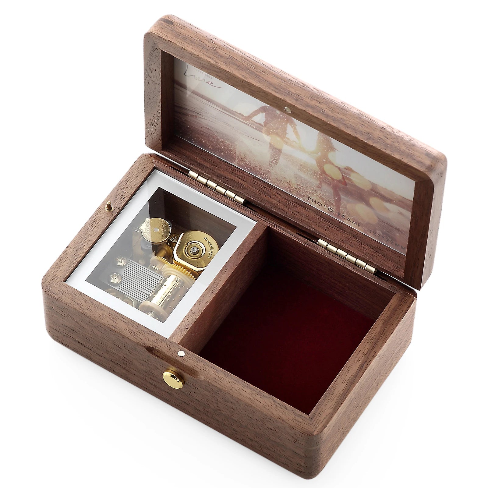 Wood Music Box,Jewelry Box,Photo Customize Gift,Music Box Castle in the Sky Mechanism Birthday Valentine'S Day Christmas Gift